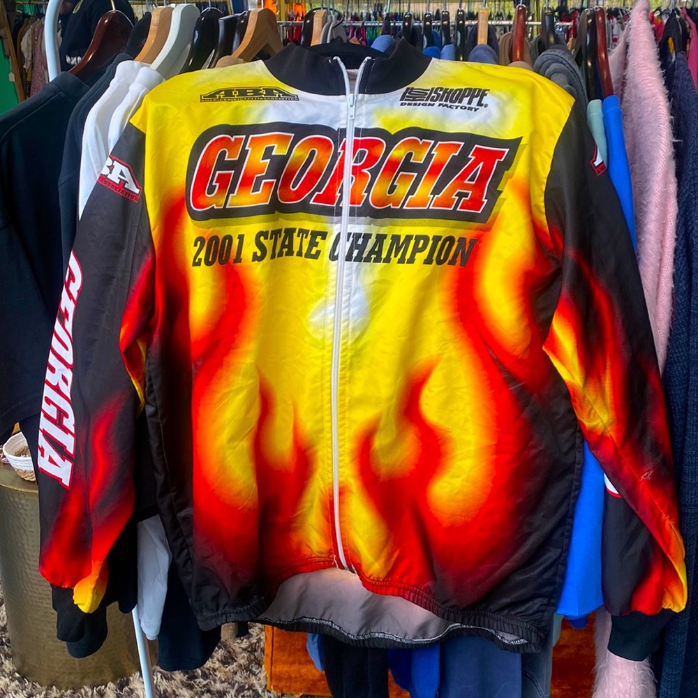 Vintage 2001 Georgia State Champions BMX Racing Lightweight Bomber Jacket